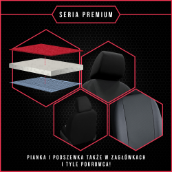 Komplet uniwersalnych pokrowców samochodowych Premium Perline czarne