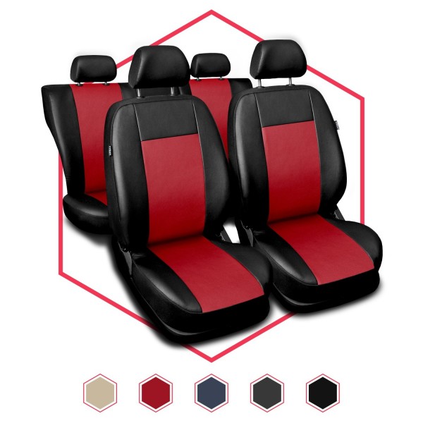 Komplet uniwersalnych pokrowców samochodowych Comfort czerwone
