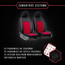 Uniwersalne pokrowce samochodowe Exclusive BUS 1+1 czerwone