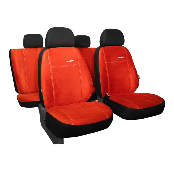Komplet uniwersalnych pokrowców samochodowych Comfort pomarańczowe