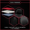 Komplet uniwersalnych pokrowców samochodowych Premium Design Leather czarne