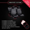 Komplet uniwersalnych pokrowców samochodowych Premium Design Leather czarne